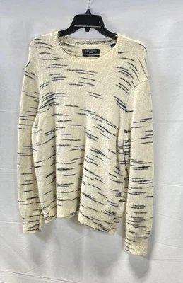 All Saints Men Beige Printed Sweater Size M - Image 1 of 4