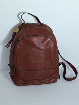 Margot New York Kimmie GENUINE LEATHER Women's Backpack Cognac Bohemian Western - Image 1 of 4