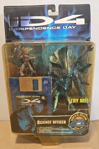 ID4 Independence Day Alien Science Officer Figure 1996 New Mission Disk - Picture 1 of 10