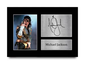 Michael Jackson Signed Pre Printed Autograph A4 Photo Gift MJ King of Pop Fan - Imagen 1 de 51