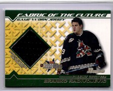2002-03 Bowman YoungStars Fabric of the Future - Game-Worn Jersey Branko