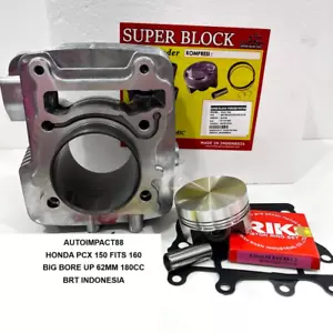Big Bore Cylinder Kit & Gasket 62mm 180cc Racing Part Honda PCX 160 ADV 160 - Picture 1 of 7