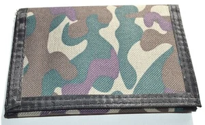 NUEVO Material Ligero Camuflaje Hombre Billetera 12x9cm Niños Accesorios Tarjeta Moneda - Imagen 1 de 4