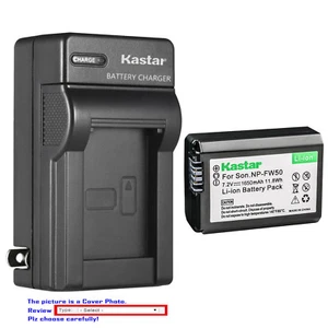 Kastar Battery AC Wall Charger for Sony NP-FW50 BC-VW1 & ILCE-6000 Alpha a6000 - Picture 1 of 11