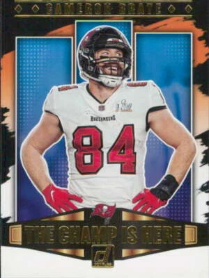 2021 Donruss Champ is Here #CIH-7 Cameron Brate Tampa Bay Buccaneers  - Image 1 of 2