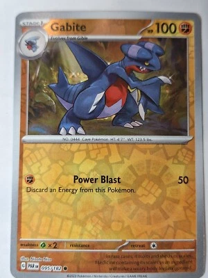 Gabite 095/182 Sv04: Paradox Rift Pokemon Reverse Holo Foil Nice! - Image 1 of 3