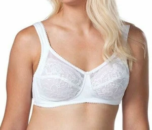 WHITE LEADING LADY DREAMY COMFORT WIREFREE BRA #5203 50G - Picture 1 of 9
