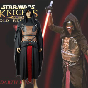 Star Wars Sith Dark Lord Darth Revan Costume Outfit Uniform Cosplay Cape Robe