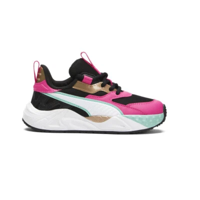 PUMA RsTrck Vacay Queen Lace Up  Youth Girls Black, Pink Sneakers Casual Shoes 3 - Image 1 of 4