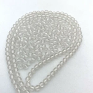 Cuentas de vidrio japonés redondas transparentes transparentes vintage (4 mm) (CJG1) - Imagen 1 de 8