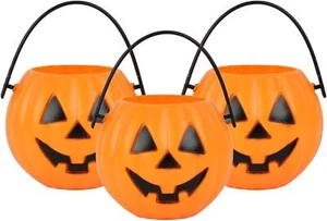 Candy Collecting Pumpkin/Cauldron Buckets Halloween Jack o Lantern Party Favor - Picture 1 of 7
