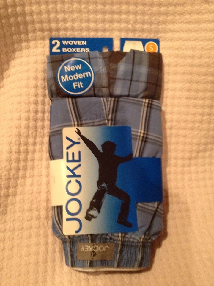 NOVO BOXEADOR JOCKEY BOYS / PACOTE COM 2 BOXERS XADREZ AZUL TECIDO ~ TAMANHO PEQUENO 6-8  - Imagem 1 de 1