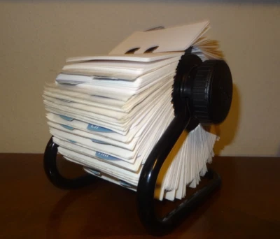Rolodex Open Rotary Business Card File by 4 inch Card Sleeve - Image 1 of 4