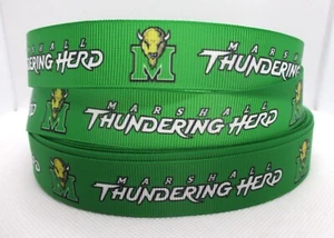 Marshall Thundering Herd 1" Grosgrain Ribbon YOUR CHOICE 5 or 10 Yards (WV Univ) - Picture 1 of 3