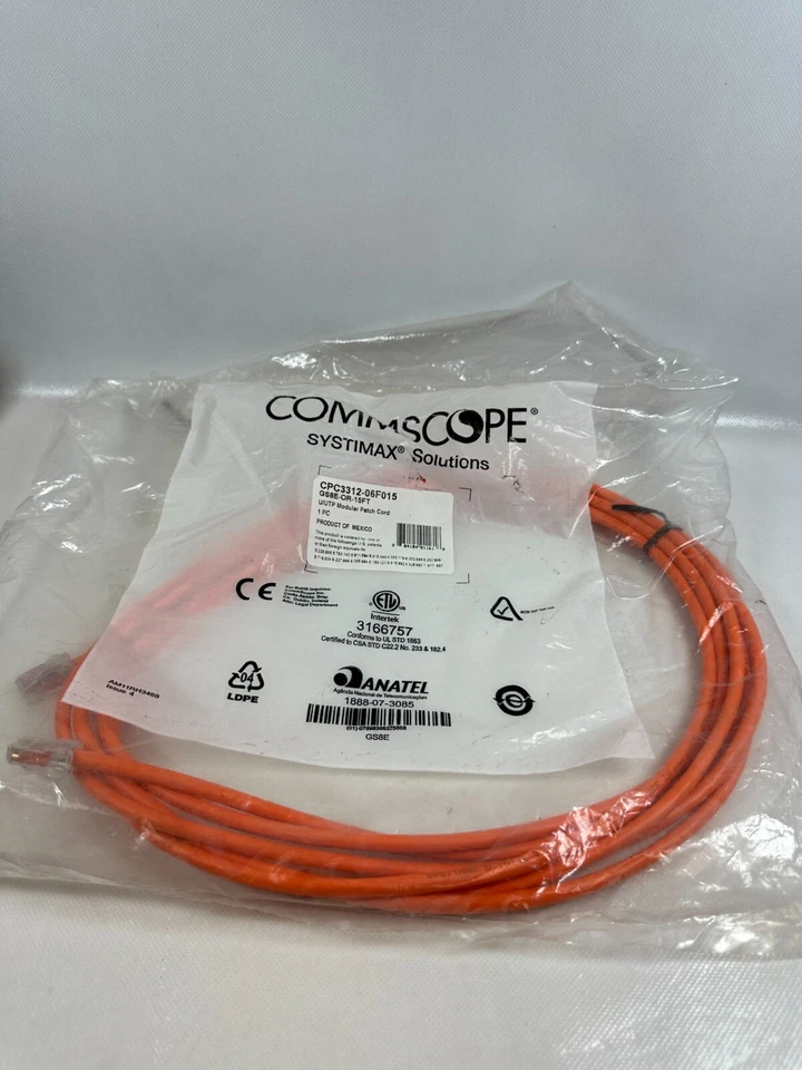 COMMSCOPE SYSTIMAX SOLUTIONS GS8E-OR-15FT    CPC3312-06F015    NEW  Fast Ship - Image 1 of 4