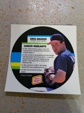 Greg Maddux Atlanta Braves 1994 Oscar Meyer Superstar Round-Up Back