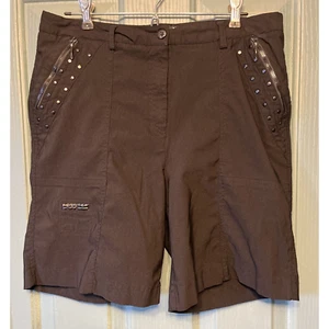 Jamie Sadock Golf Shorts Women’s Sz 12 Black Zip Pockets - Picture 1 of 17