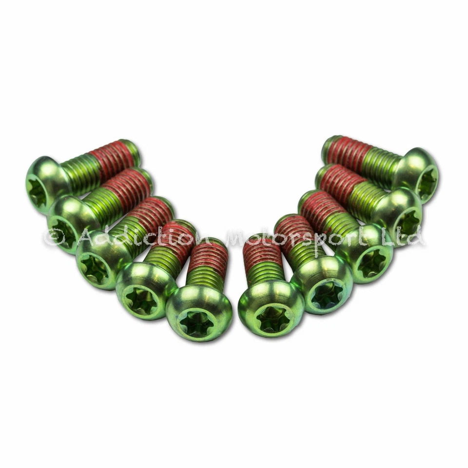 10x Ducati 999R 2005 verde titanio disco delantero rotor pernos con bloqueo de rosca Foto 1 de 1