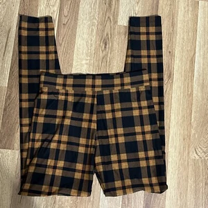 8 Of Hearts Leggings kariert schwarz/orange Größe S neu - Bild 1 von 6