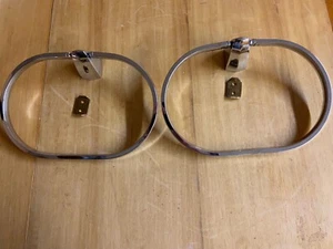 Ein Paar Hand- Badetuchhalter - Oval - Chrom - Wandmontage - Bild 1 von 2