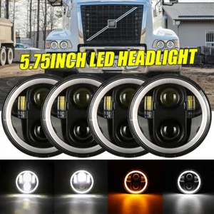 4PCS For Volvo VHD 2001-2019 5-3/4" 5.75" Inch LED Projector Headlight Headlamp - Picture 1 of 13