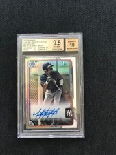 2015 Bowman Chrome Jorge Mateo 1st Bowman Refractor Auto /499, BGS 9.5, Auto 10!
