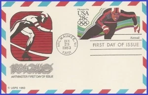 USA5 #UXC21 U/A ARTMASTER FDC   Olimpics (Speedskating) - Picture 1 of 1