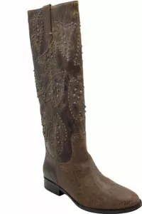Frye Donna Phoenix da Infilare Stivali Alti 72352 3472352 IN Pelle Marrone Sz 6M - Foto 1 di 12