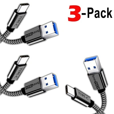 3-PACK ⚡Fast Charger⚡ (USB C to USB A) Cable Male Cord Charging Type C USB V2.0 - Image 1 of 4