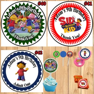 Sid The Science Kid Birthday Stickers 1 Sheet Round Labels Personalized - Picture 1 of 4