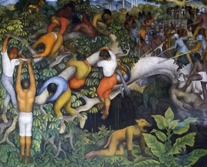Impresión - Cruzando la Barranca, 1930 por Diego Rivera - Imagen 1 de 1