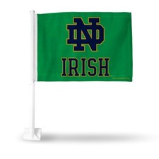 Notre Dame Irish Green 11X14 Window Mount 2-Sided Car Flag