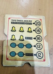 ROK-OLA  SLOT MACHINE AWARD CARD