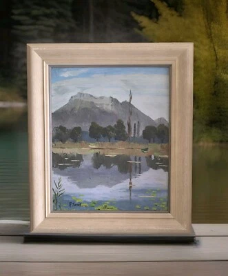 R Sauerampfer (20.) Öl Auf Karton " dem See Von Ste Helen " Datiert 1939 Gerahmt - Bild 1 von 4