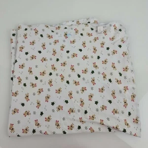 Old Navy Blue Reindeer Moose Deer Xmas Holiday Cotton Baby Blanket Stretchy - Picture 1 of 6