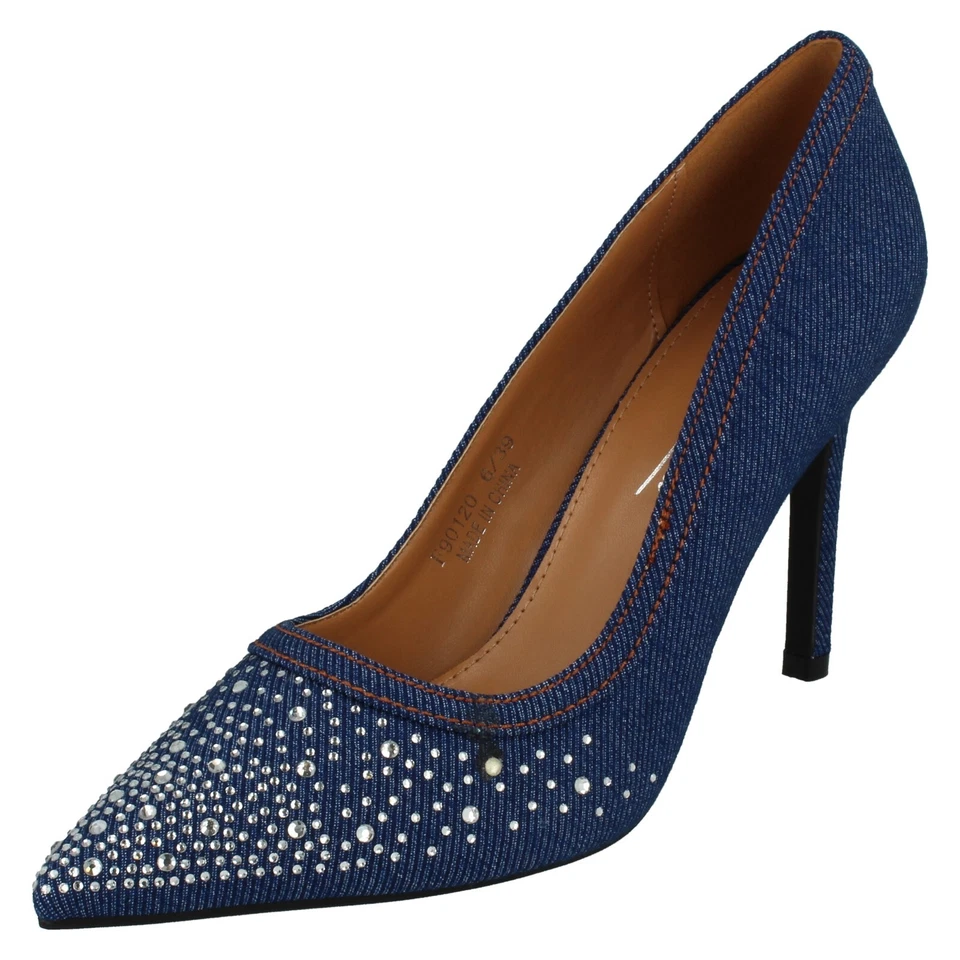 Mujer Anne Michelle Diamantes Zapatos de Salón : F90120 - Imagen 1 de 1