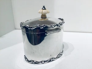 Quality Hamilton & Inches Solid Silver Tea Caddy Box, Edinburgh 1904 - Picture 1 of 10