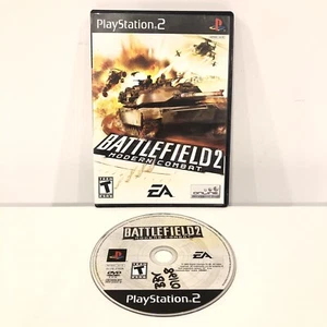 BATTLEFIELD 2 MODERN COMBAT PS2 BLACK LABEL SONY PLAYSTATION 2 GAME W/ CASE 2005 - Picture 1 of 6