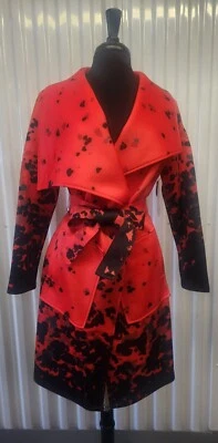 Samuel Dong Women's Wrap Jacket Tangerine/Black Size M - Image 1 of 3