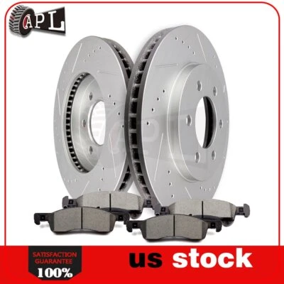 Front Brake Rotors Disc + Ceramic Pads For 2003 2004 2005 2006 Lincoln Navigator — 第 1/4 张图片