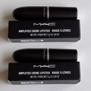 Lot 2x MAC Amplified Creme Lipstick Lured In - 0.10oz / 3g FULL SIZE Authentic - Picture 1 of 6