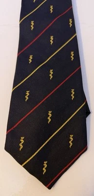 Corbata de seda Ben Silver Charleston London Royal Army Medical Corps 3 1/4X57 Foto 1 de 4