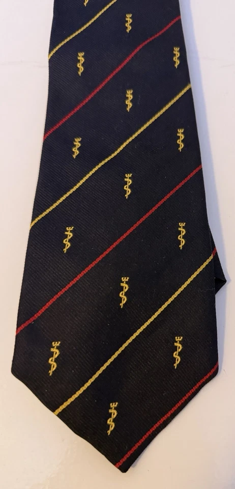 Corbata de seda Ben Silver Charleston London Royal Army Medical Corps 3 1/4X57 Foto 1 de 4