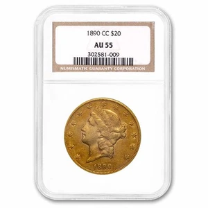 1890-CC $20 Liberty Gold Double Eagle AU-55 NGC - Picture 1 of 3