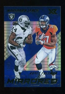 2018 Panini XR Mirrored Blue #24 Royce Freeman/Marshawn Lynch /25 - Picture 1 of 2