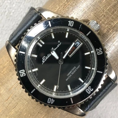 Eddie Bauer Legend Hombre 371399 Campo Bisel Negro Cuarzo Analógico 38mm Reloj 7 1/4" Foto 1 de 4