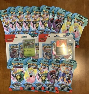 Pokemon TCG Journey Together Sleeved Booster Pack 15 & 3 Pack Blister 2 - Bild 1 von 2