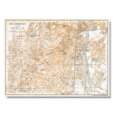 MAPA DE LOS ANGELES 1909 Mapa Original Mapa CALIFORNIA EE. UU. Foto 1 de 4