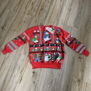 Vintage Nutcracker Christmas Sweatshirt NWT Snowman Santa Grandma Core Ugly Med - Picture 1 of 9