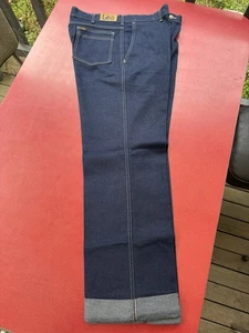 Original 1980s Lee Jeans 36 X 32 Unworn Seamed Front Pockets - Picture 1 of 10